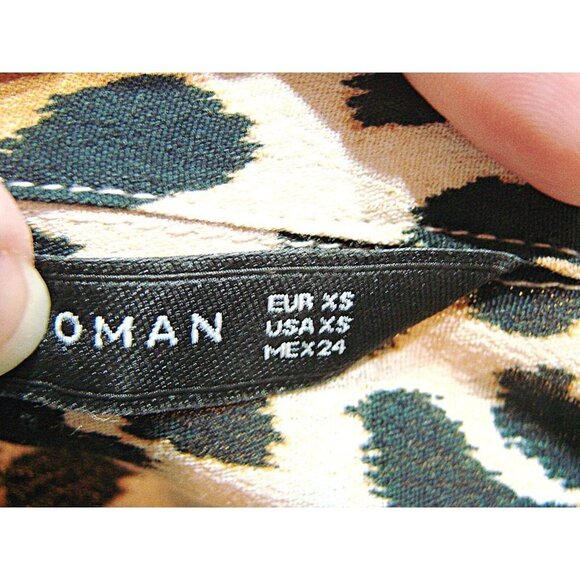 Zara Womens Long Sleeve Collared Button Up Shirt Leopard Print Size X-Small - XS - Picture 5 of 10